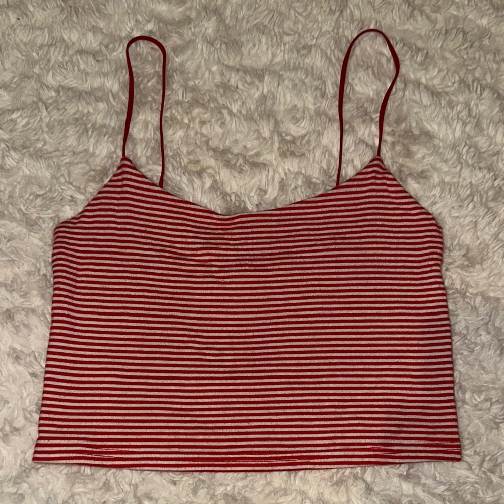 PacSun Red & White Striped Top
